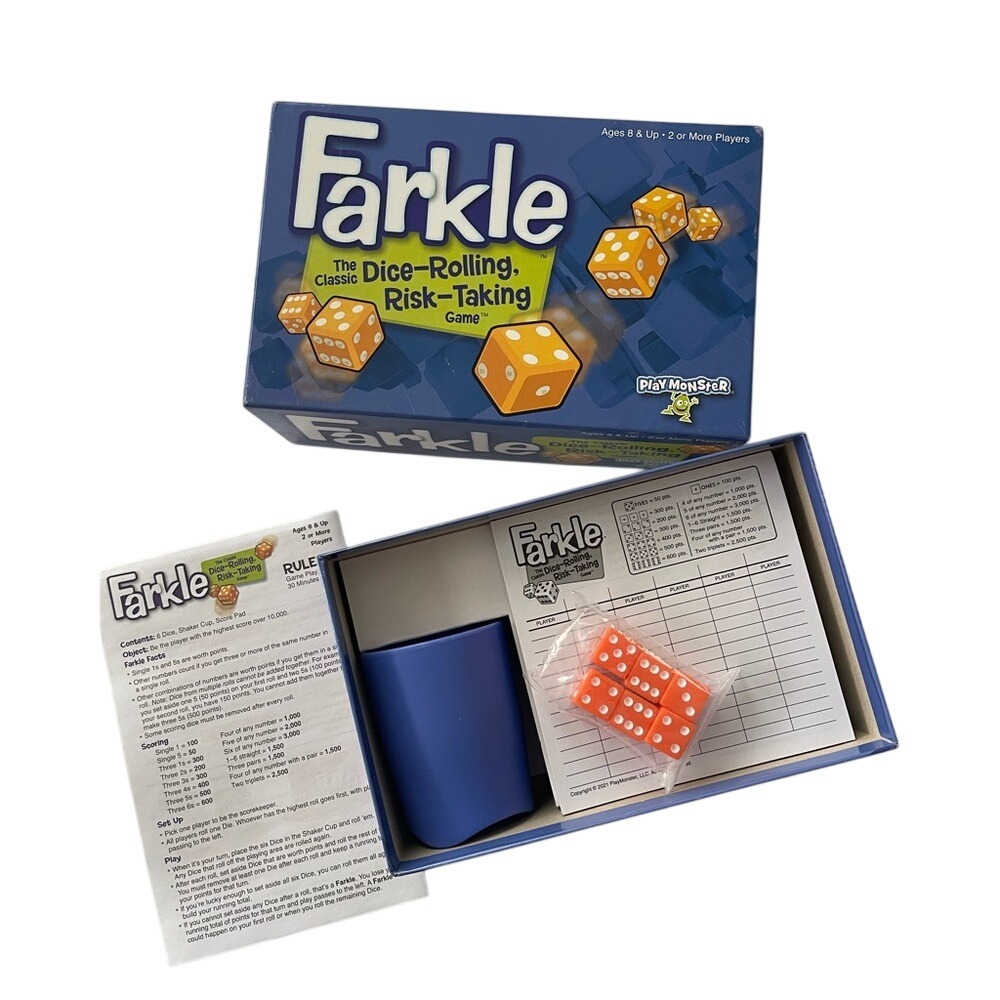 Play Monster Farkle Risk taking Dice Game‎